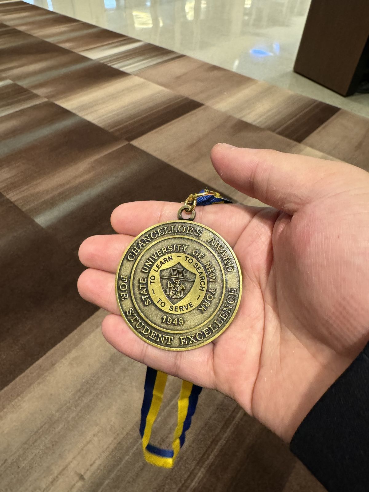 SUNY Chancellor's Award for Student Excellence medal